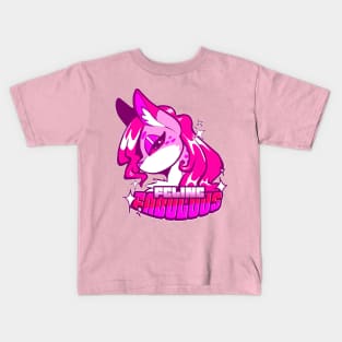 feline (feelin') fabulous Kids T-Shirt